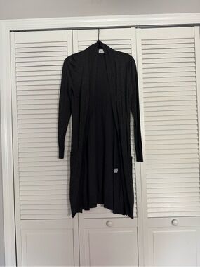 Cielo Open-Front Long Sleeve Cardigan Duster Fall Layering Cozy Grey Sz S